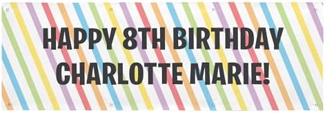 Let's Make Memories Personalized Banner for Any Occasion - Birthday Party, Retirement, Shower, Etc - Create Your Own Custom Banner - Party Decorations - Indoor/Outdoor Vinyl - Rainbow - 8ft by LetsMakeMemories