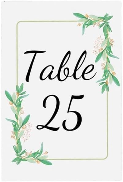 Unique Design Table Number Cards Double Sided Party Table Numbers for Reception Baby Shower Anniversary Birthday Bridal Party 4x6 Inch, 100, Green-2 by Unknown