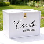 Extra Large Card Box with Lock & Slot, Elegant White Wedding Card for Reception Money Gift Envelope Cards, Spacious Gift Cards Holder Box for Party Graduation Baby Bridal Shower Table Decor by SOFARKKTPARTYCARDBOX