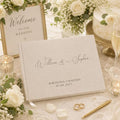 Personalized Linen Wedding Guest Book, Custom Photo Album 29 x 21.5 cm by Raipile