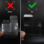 COTOPHER 60pcs Clear Macaron Boxes, 4"×4"×4" Clear Gift Box - Image 4