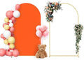 Neatsure Arch Backdrop Stand and Cover Set, 7.2FT Metal Photo Balloon Arch Backdrop Stand for Wedding Birthday Party Baby Shower Ceremony Graduation Decoration, OrangeRed by Neatsure