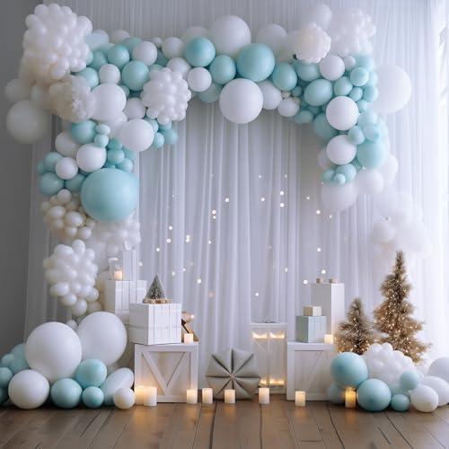 Wokceer White Backdrop Curtain for Parties Backdrop Drapes, 2Pack 10x8FT - Image 3