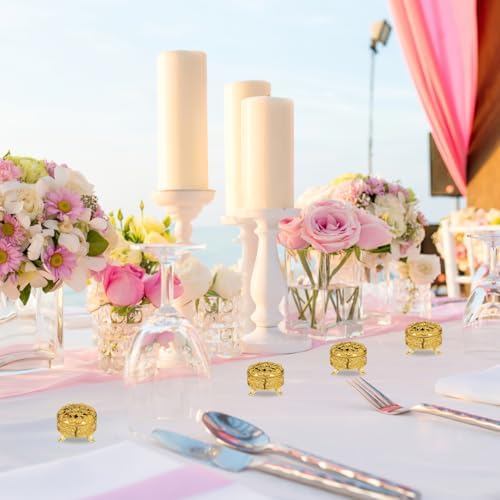 Angoily Round Candy Wrapping Boxes 50 Pack 2 Inch Wedding Favor Candy Boxes Small Party Storage Containers for Bridal Showers Birthdays - Image 6