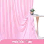 50ft x 10ft Wrinkle Free Pink Wedding Backdrop Curtains for Party Bridal Shower Reception Decorations Pink Fabric Curtain Backdrops Drapes for Photography Baby Shower Birthday Background - Image 5