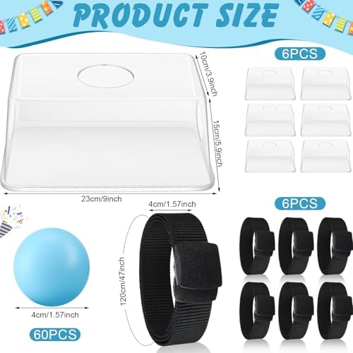 Vinsot 6 Sets Baby Shower Games Twerking Shaking Balls with Belts,Blue - Image 5
