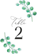 Eucalyptus Green Design Table Number Cards Double Sided Party Table Numbers for Reception Baby Shower Anniversary Birthday Bridal Party 4x6 100 Pcs by Unknown