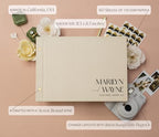 Personalized Luxe Photo Guest Book (Design 4) – 11.5 x 8.5" Minimal Aesthetics, Screw Bound with Custom Cream Hardcover & Photo + Lined or Blank Pages - Wedding, Baby Shower, Anniversary - Image 2