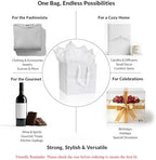 Aosric White Square Gift Bags with Tissue Paper, 24 Pack 10x10x10 In - Image 3