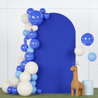 7.2FT Arch Backdrop Cover Royal Blue Spandex Arch Cover Chiara Round Top Arch Cover Backdrop Fabric for Wedding Ceremony Metal Arch Backdrop Stand Cover for Birthday Baby Shower Decorative Supply by FANPROMS