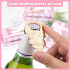 24 Packs Pink Baby Shower Bottle Opener Favors for Guests - Baby Bottle Design Baby Girl Return Gifts, Wedding Favors, Party Decorations - Image 2