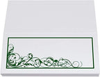 Scribble Vintage Swirl Place Cards, Hunter Green, Set of 60, Pre-cut and Sc - Image 5