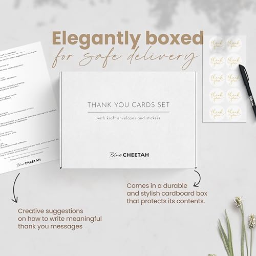 100 Pieces of White With Gold Thank You Cards, Two Thank You Notes Designs, 4x6 Inch Thank You Card, Elegant Thank You Cards Baby Shower, Thank You Cards With Envelopes Bulk with 120 Stickers, Free - Image 4