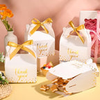 Engrowtic 50 Pcs Thank You Boxes with Ribbon Handles 5.9",White - Image 2