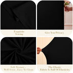 Black Square Arch Backdrop Cover 8x8FT, Double-Sided Stretchy Spandex Fabric Fits Square Arch Backdrop Stand, Black Background Backdrop for Wedding Baby Shower Birthday Party Decorations - Image 4