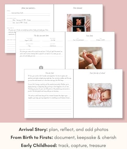 Lamare Baby First Year Book – Keepsake Baby Memory Book and Baby Scrapbook - Image 4