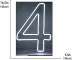 LED Neon Signs Number 4 Birthdays Decor Neon Lights Party USB Plus Battery Case Light up your baby's birthday with our Neon Number Four Sign (Number 4) - Image 7