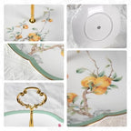 KAMMAK 2-Tier Porcelain Cupcake Stand Serving Tray, Dessert Plates Cake Fruit Candy Display Tower, Reusable Pastry Platter for Wedding Birthday Baby Shower Tea Party Decorations (Reed Green) - Image 6