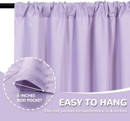 MEETSKY Purple Backdrop Curtains,Wedding Backdrop Drapes,5ft x 7ft,2 Panels - Image 6