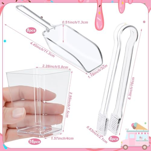 Meanplan 79 Pcs Ice Cream Bar Party Decoration Kit Table Supply, Pastel - Image 3