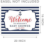 Andaz Press Personalized Large Canvas Baby Shower Welcome Sign, 16 x 20 Inches, Nautical Baby, Guestbook Alternative, Custom Baby Shower Sign, for Nautical Baby Shower, Baby Sprinkle Theme - Image 5