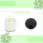 24 Pcs 4 Oz Mini Soy Candles,Eucalyptus Scented,Aromatherapy Candle,Bulk Candle Set，Great Stress Relieving Scented Candles for Girls as a Gift for Birthdays, Weddings and More! - Image 2