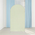 Light Green Plaids Arch Backdrop Cover 6.6FT Silly Goose Theme Gingham Arch Stand Cover for Baby Shower First Birthday Party Decorations - Image 2
