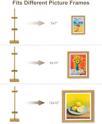 Adjustable Tabletop Easel Stand, Gold 17" H Easels for Display - Image 3