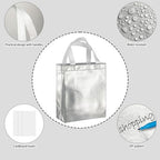 BLEWINDZ 100 Medium Reusable Gift Bags with Handles - Ideal Party Favors & Shopping Bags (10 Colors) - Image 6