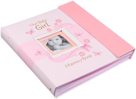 Christian Art Gifts Girl Baby Book of Memories Pink Keepsake Photo Album | Our Baby Girl Memory Book | Baby Book with Bible Verses, The First Year - Image 7