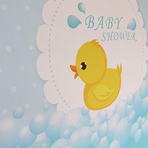 Leyiyi 7x7ft Photography Backdrop Rubber Duck Baby Shower Background Bubble Bath Water Drops Room Interior Decor Birth Celebration Wallpaper Duckling Swimming Photo Portrait Vinyl Video Studio Prop - Image 7
