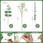 Serwalin 50PCS Mixed Eucalyptus Greenery Stems & Baby's Breath Flowers Bulk - Image 5