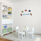 Oliver's Labels Premium Name Wall Decals - Matte Finish Personalized Wall Art for Kids' Rooms & Nurseries (Transportation) - Image 2
