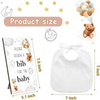 Panitay 43 Pcs Baby Shower Games Design a Bib, 12 Markers, Bear - Image 2