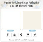 6.6FT x 6.6FT Ivory Square Backdrop Arch Cover Double-Sided Spandex Arch Covers Fitted Wedding Arch Stand Cover Stretchy Backdrop for Balloon Arches Birthday Baby Shower Party Banquet Decorations - Image 6