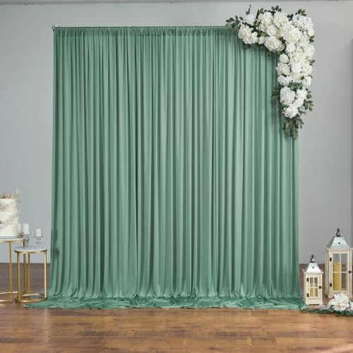 20ft×12ft Wrinkle Free Sage Green Backdrop Curtain for Weddings Parties - Image 5
