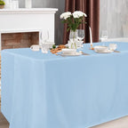 Obstal 2 Pack Table Clothes for 6 Foot Rectangle Tables, Dusty Blue - Image 2