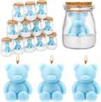 MTLEE 20 Sets Bear Baby Shower Favors Party Candle Blue by MTLEE