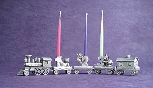 Danforth Birthday Raccoon Train Candleholder | Pewter Handcrafted in USA - Image 2