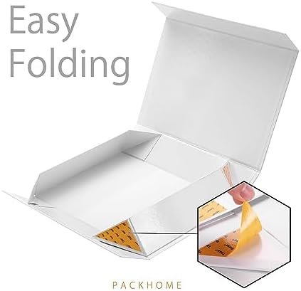 PACKHOME 6 White Gift Boxes 11.5x8x2.5in with Magnetic Lids for Shirt - Image 5