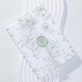 UNIQOOO 50 Pack Pre-Folded Graceful Green Bloom Vellum Jackets&UNIQOOO Wax Seal Stickers - Baby‘s Breath by UNIQOOO