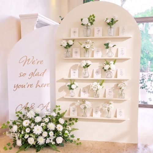 36 Pcs Artificial Flowers Table Centerpiece, White Bloom, Clear - Image 4