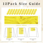 12 Pack Yellow Cheesecloth Table Runner 20 x 120 Inch Long Rustic Gauze Cheese Cloth Table Runner for Wedding 10FT Bridal Baby Shower Table Decorations Boho Fabric Sheer Birthday Party Table Decor - Image 2
