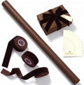 Matte Brown Christmas Kraft Wrapping Paper 45 ft Velvet Ribbon 12 Gift Tags by Ctosree