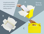 HUAPRINT Treat Gift Boxes, 30 Pack, Yellow, 9.45x5x5 IN - Image 3