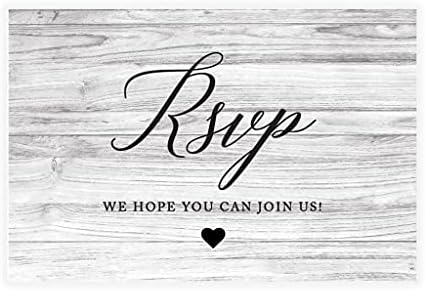Andaz Press 56-Pack Personalized RSVP Postcards for Wedding Gray Rustic Wood Cardstock Response Reply Cards for Bridal Shower Baby Shower Birthday Event Custom Date and Return Address 4 x 6-Inch by AndazPress