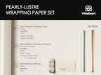 Vitalizart Silk Satin Ribbon 1" x 15 Yard Wooden Spool Champagne Nude & White Wrapping Paper Set 30" Pearly-Lustre with Satin Ribbon and Gift Tags - Image 3