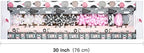 WRAPAHOLIC Christmas Wrapping Paper Set - Rustic Kraft Pink and Grey Christmas Kraft Wrapping Paper Bundle with Gift Bow & Ribbon & Tag & Sticker, Perfect for Birthday, Holiday, Party - Image 7