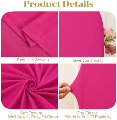 Besutolife Square Arch Backdrop Cover, 8×8 FT Spandex Arch Covers Stretchy Fitted Balloon Arch Stand Cover for Wedding, Birthday Party, Baby Shower, Photo Booth, Graduation Ceremony, Magenta - Image 4