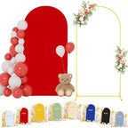FOTSHARER 7.2FT Arch Stand with Red Arches Cover Set Metal Arch Backdrop Stands and Arched Stand Cover Balloon Wedding Backdrop Arch Covers for Birthday Party Baby Shower Ceremony Banquet Decor by FOTSHARER